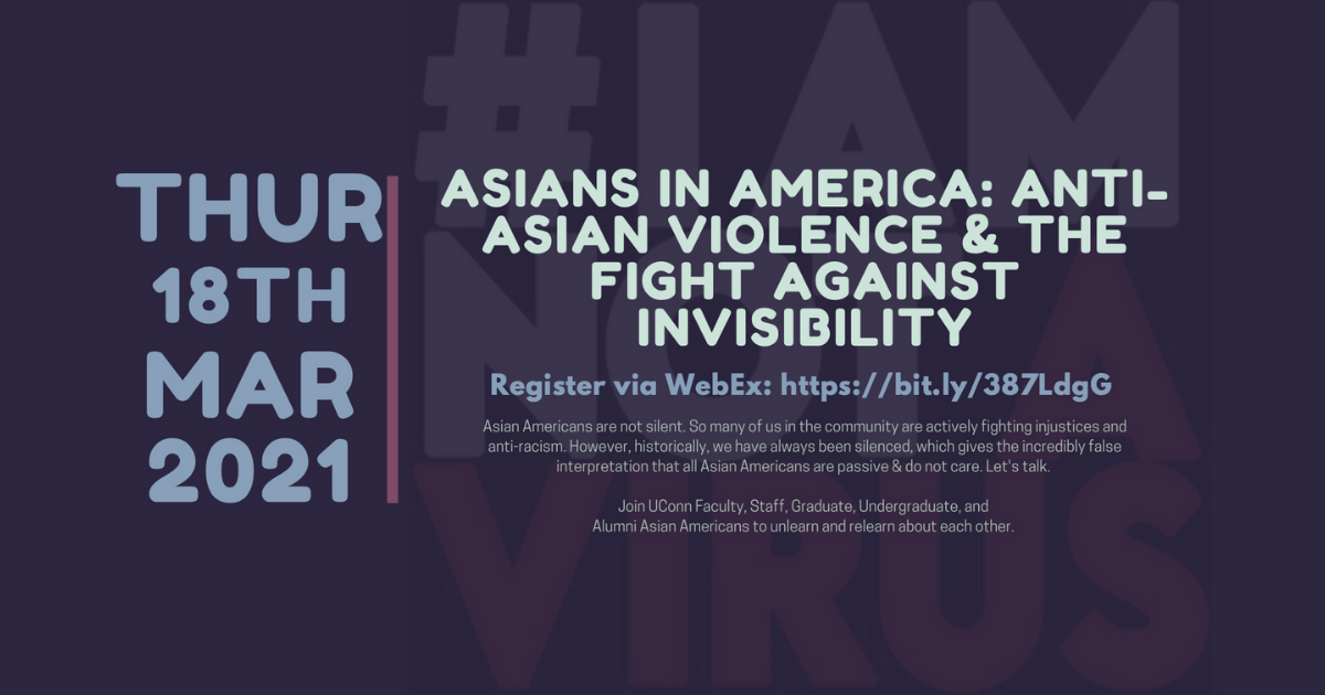 Anti-Asian Violence event poster